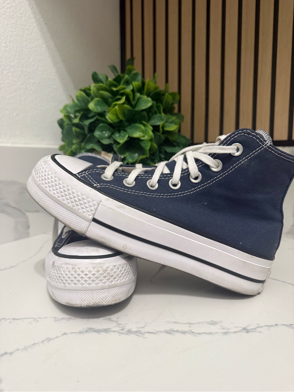 Converse Navy High-Top Sneakers with White Accents
